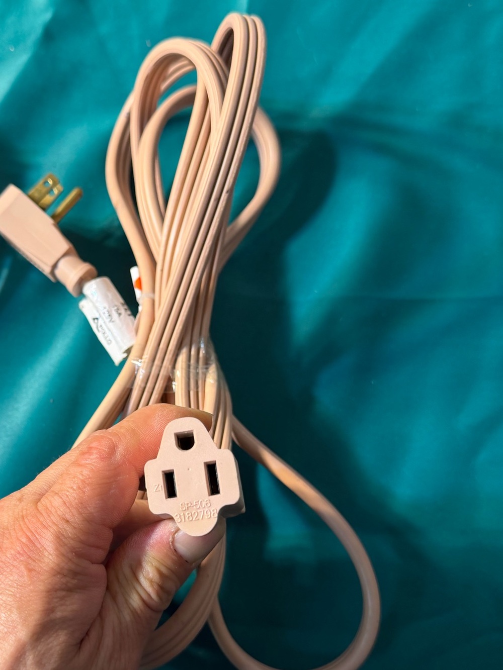 Beige Replacement Power Extension Cord for Cell Phone Accessories